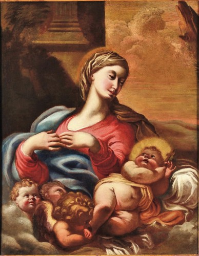 Vierge à l'Enfant et chérubins